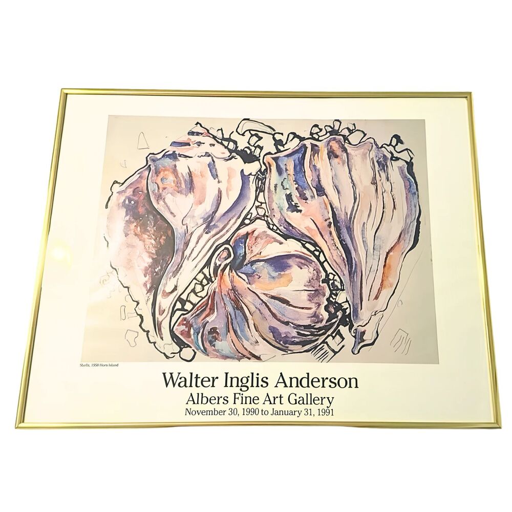 Framed Print - Shells, 1950 Horn Island - Walter Inglis Anderson